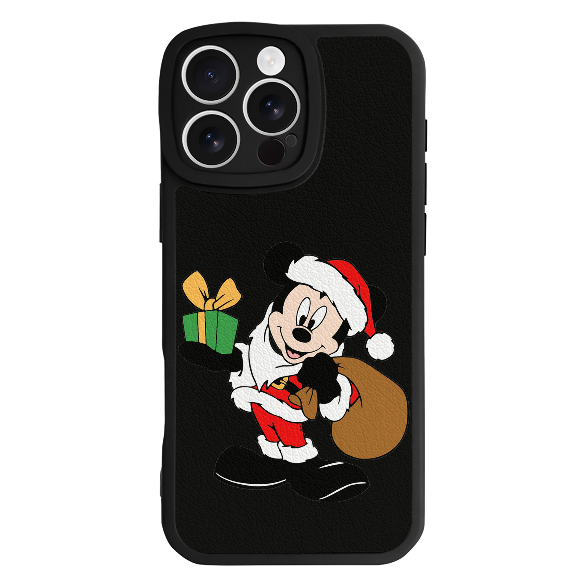 （画像用） ミッキーマウス Mickey Mouse 【iPhone 16シリーズ対応】シリコンスマホケース（レザー調） 材質：シリコン